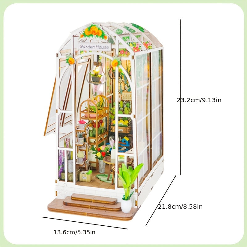 3D Puzzle Garden House Model DIY Toy for Decoration & Gift No Glue
