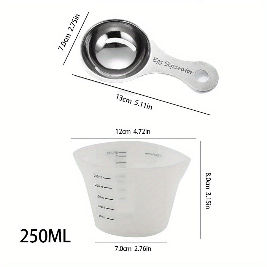 3pcs Stainless Steel Egg Separator Yolk Divider Kitchen Tool