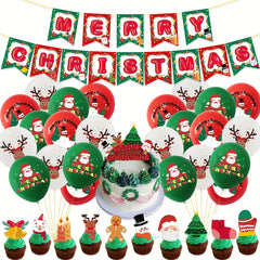 Christmas 12" Latex Balloon Elk Santa Claus Home Decoration