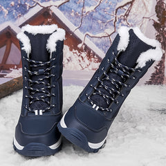 Women's Snow Boots Warm Lace Up Platform Comfortable Walking Shoes
