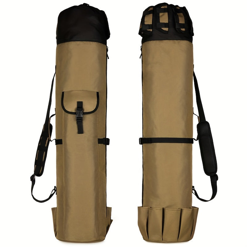 Waterproof Fishing Tackle Bag with Rod Storage, Multifunctional and Foldable