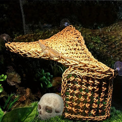 2Pcs Reptile Seagrass Hammock Lizard Lounger Tank Decor