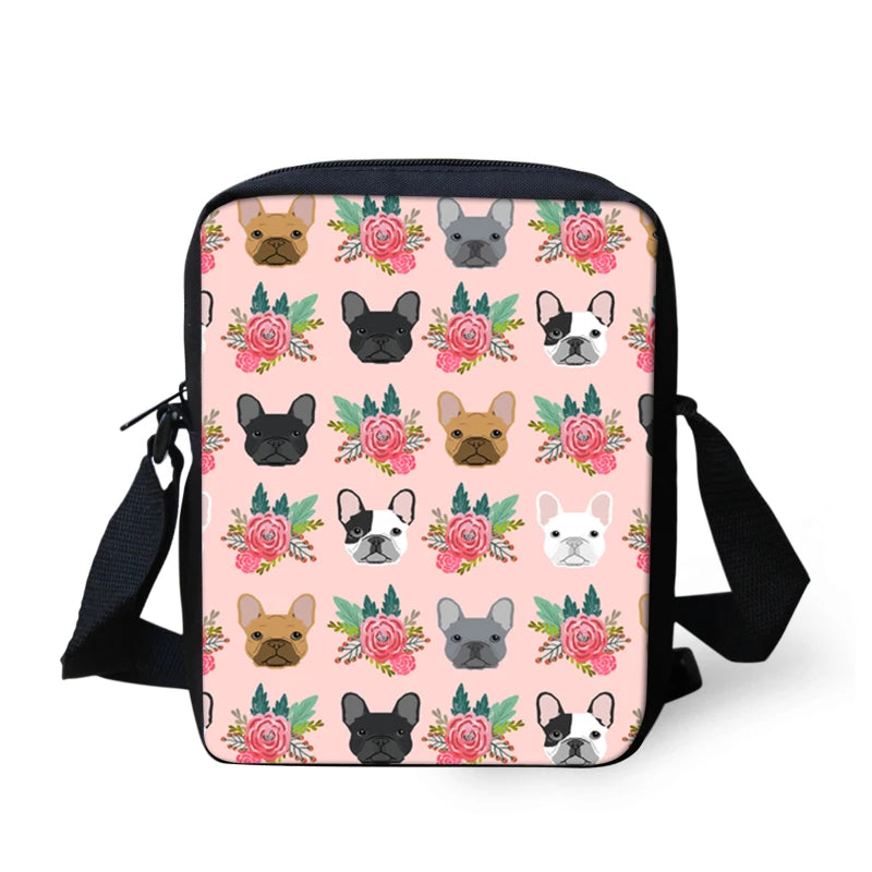 Animal Kids Crossbody Schoolbag Flower Child Shoulder School Square Messenger Ba