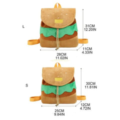 Creative Hamburger Backpack for Girls Large Capacity Student School Drop