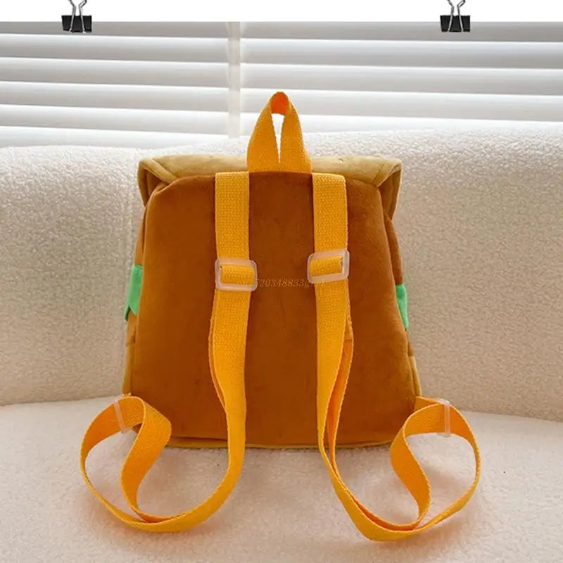 Creative Hamburger Backpack for Girls Large Capacity Student School Drop