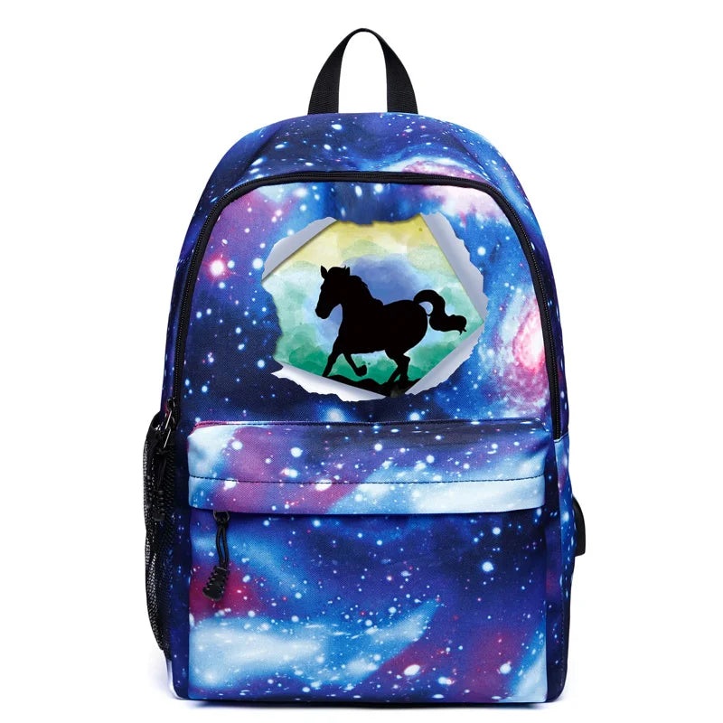 Canvas Travel Backpack with USB Charging