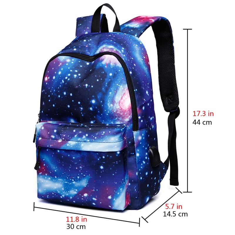 Canvas Travel Backpack with USB Charging