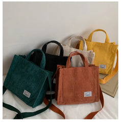 Women Cotton Zipper Handbag Retro Art Canvas Crossbody Bag
