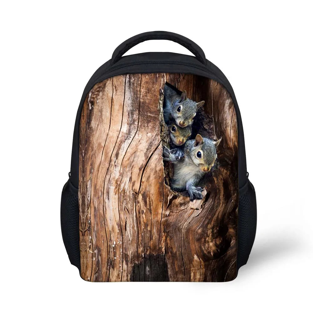 Bird Printing Children Backpack for Baby Girls Animal Kids Pack Mochila