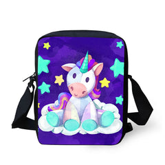 Unicorn Printed Mini Crossbody Bag for Women