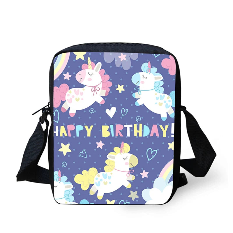 Unicorn Printed Mini Crossbody Bag for Women