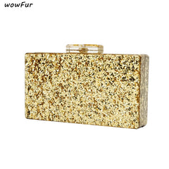 Glitter Women Shoulder Messenger Bag Casual Handbag Acrylic Clutches