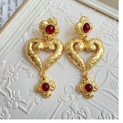 Medieval Vintage Stud Earrings Retro Big Complex