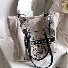 Large-capacity Canvas Handbag for College Students