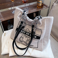Large-capacity Canvas Handbag for College Students