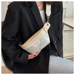 Rainbow Knitted Chest Bag Small Crossbody Bag Western Crossbody Bag