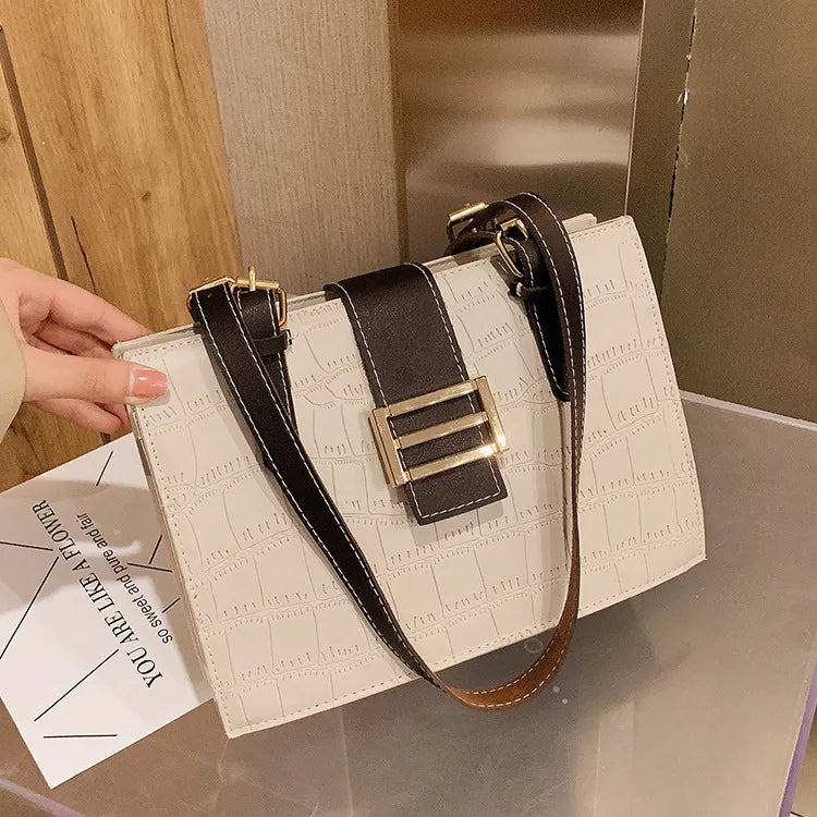 Texture Women Handbag Female Wild Shoulder Bag