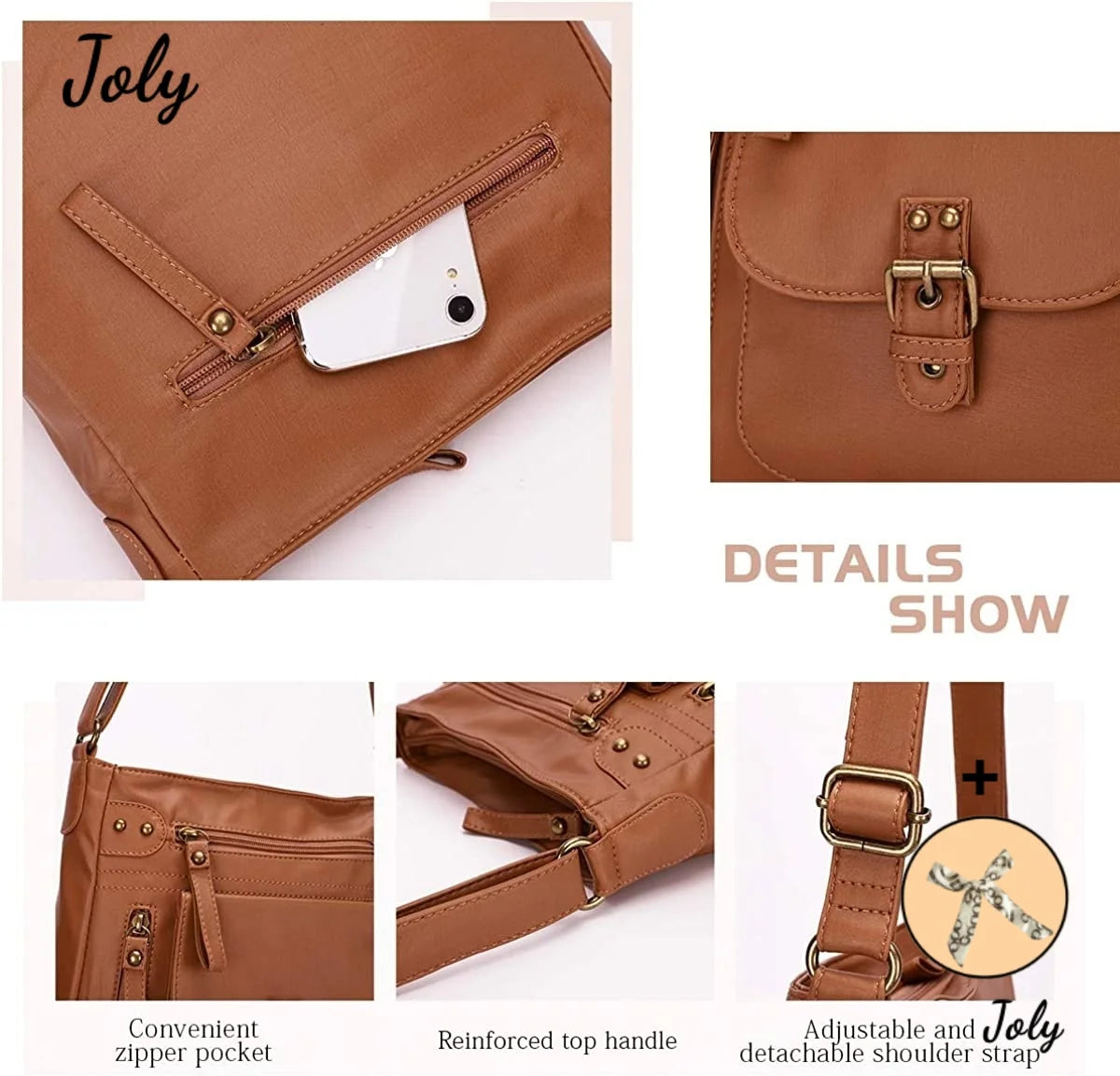 Crossbody Bags for Women Shoulder Purses And Handbags, Pu Washed Leather