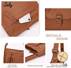 Crossbody Bags for Women Shoulder Purses And Handbags, Pu Washed Leather