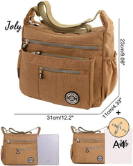 Waterproof Nylon Shoulder Bag for Women Crossbody Messenger Bag