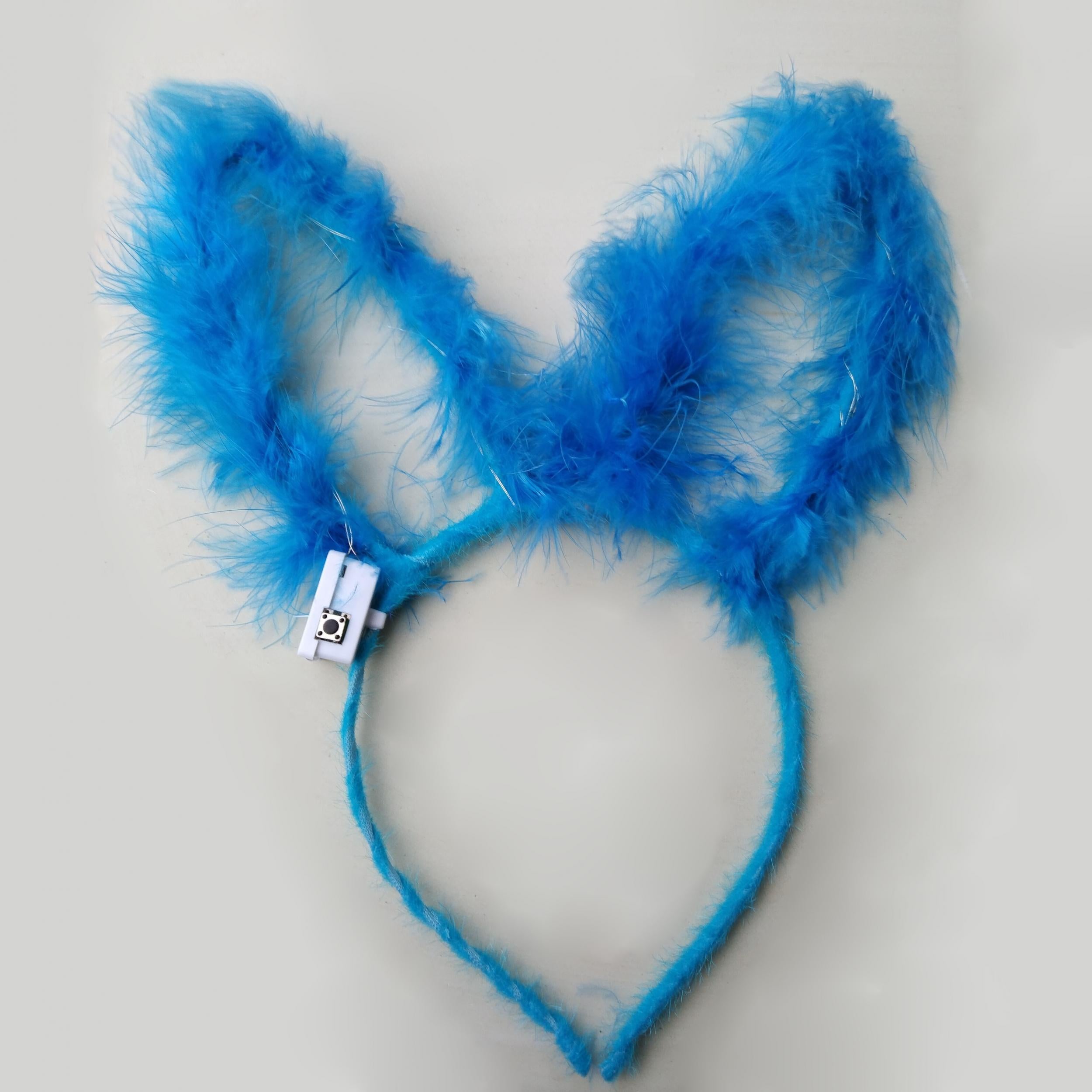 Luminous Feather Headband Halloween Headgear Golden Rabbit Ears Hair Accessories