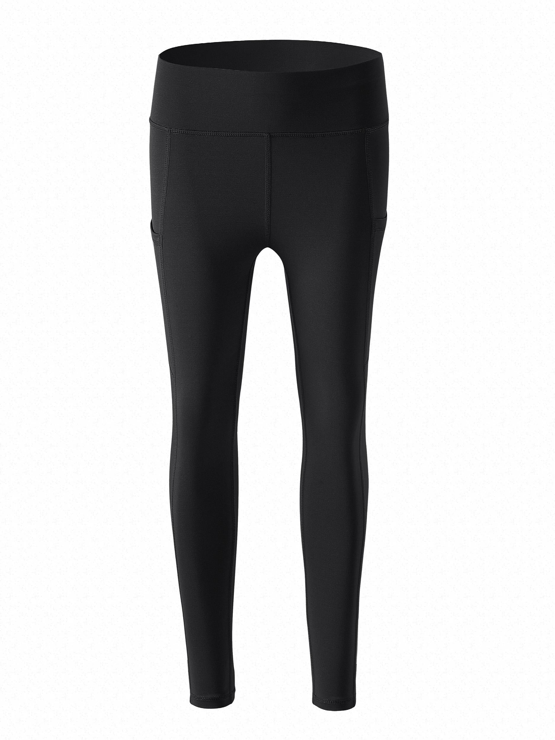 Solid Pocket Side Yoga Fitness Sports Leggings High Elastic Running Yoga Pants