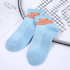 6 Pairs Children's Letters Socks Girls Kids Thin Breathable Comfy Socks