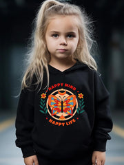 Butterfly Pattern Hooded Sweatshirt Girls Hoodies Pullover & Sweatpants