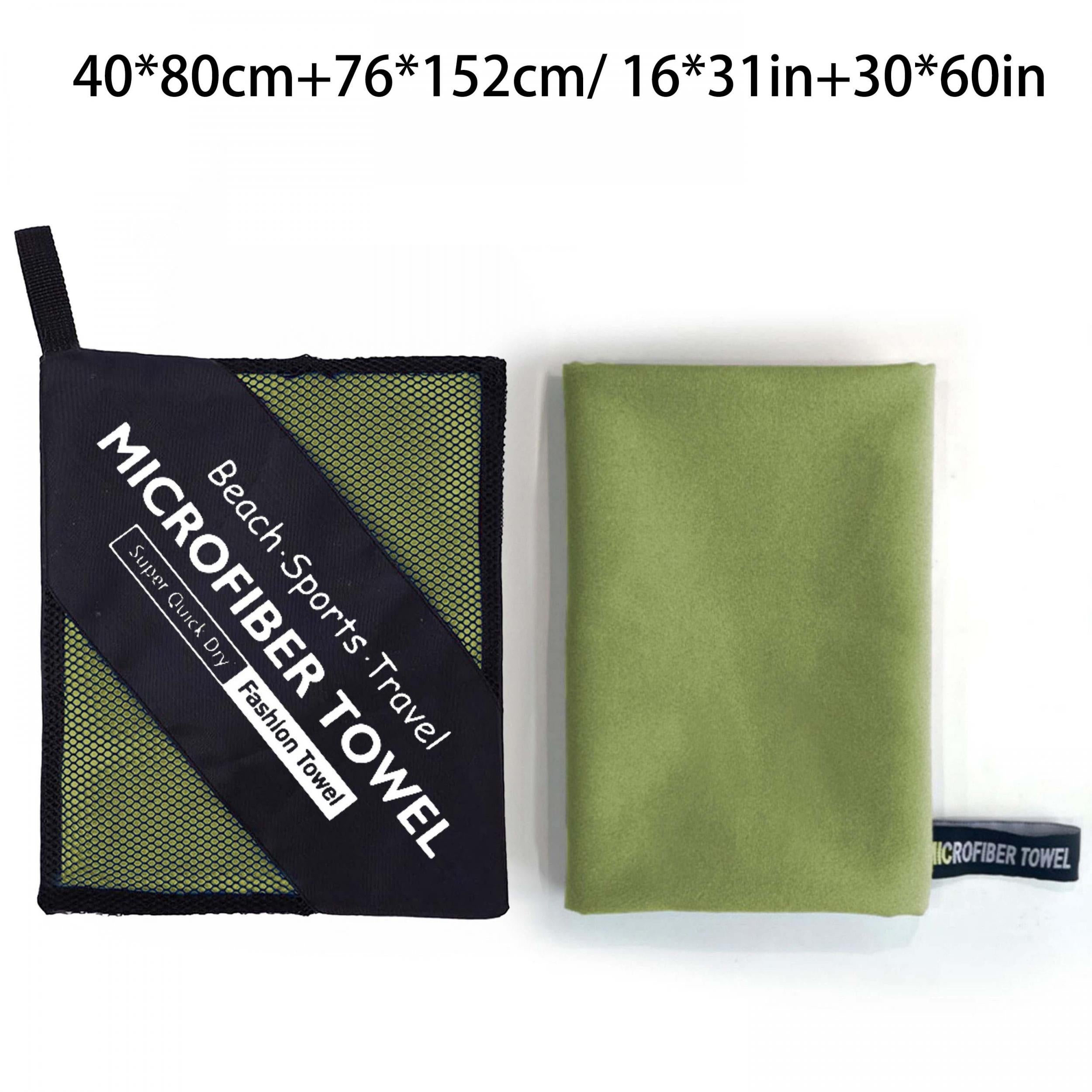 2pcs Microfiber Travel Towel Lightweight Quick Dry Beach Towels Camping Gym Swim