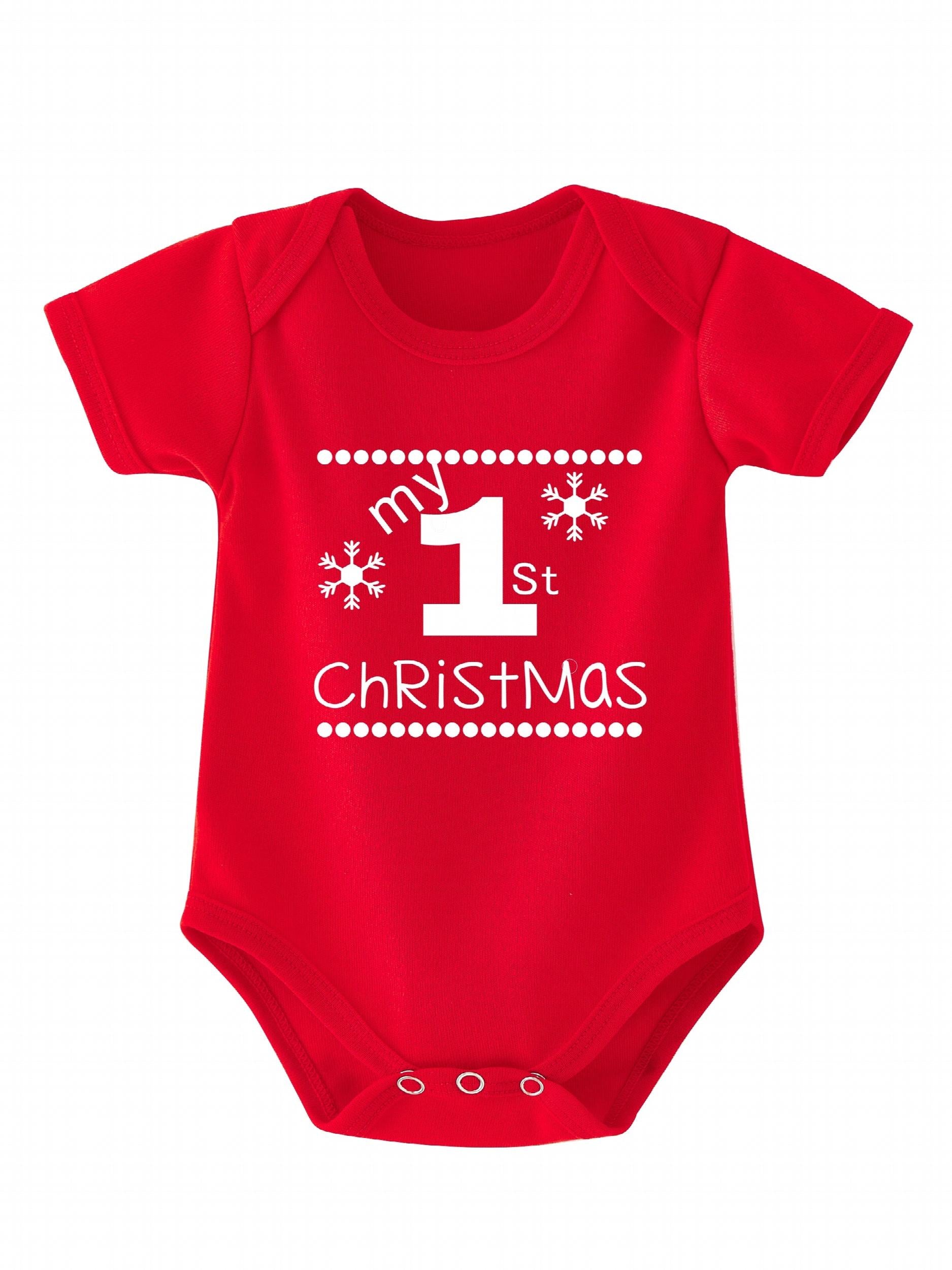 Christmas Costume Newborn Baby Romper Short Sleeve Onesie
