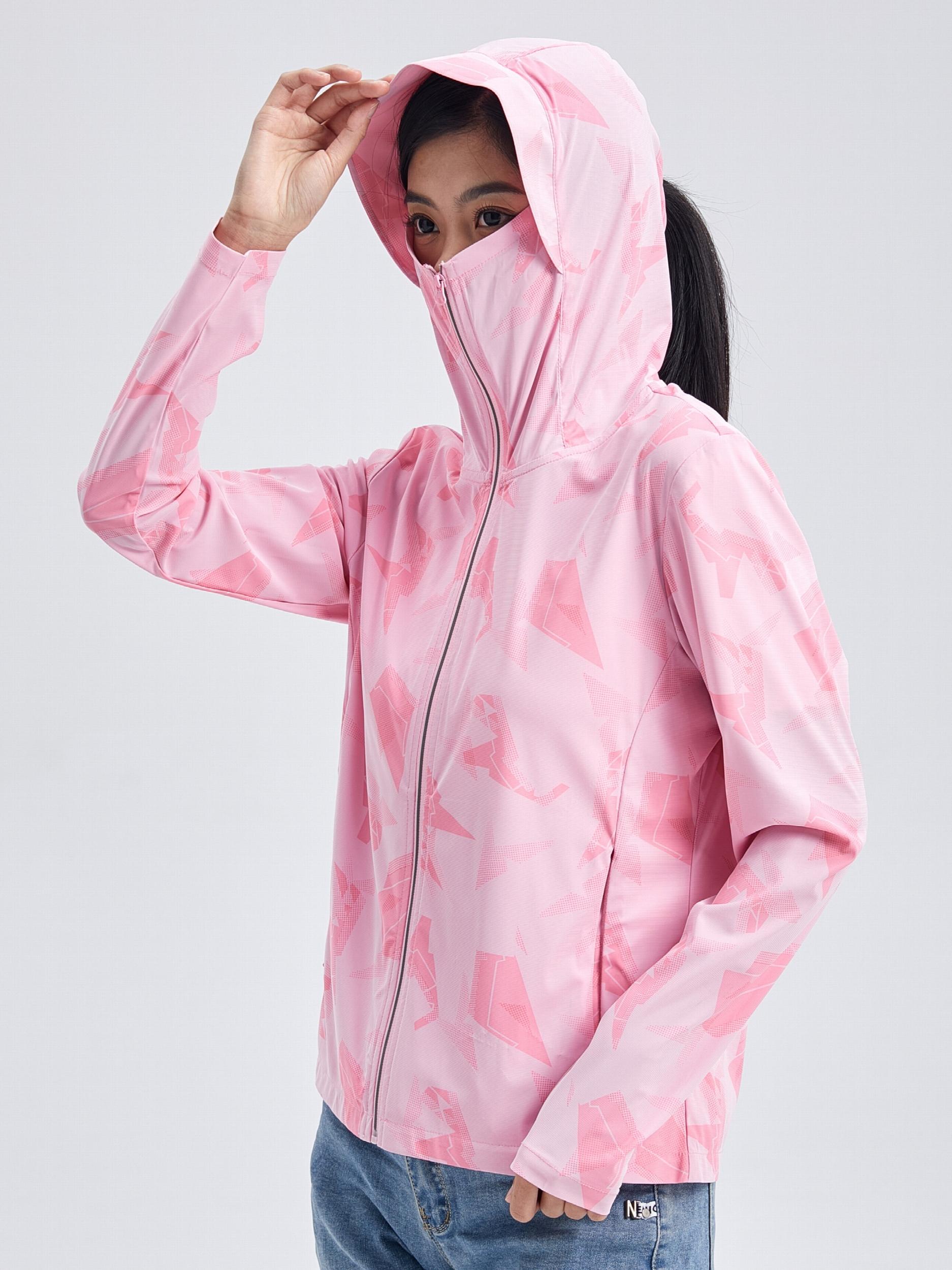 Geometric Pattern UPF50 Ice Silk Sun Protection Jacket