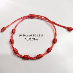 Adjustable Drawstring Woven Bracelet Palm And Eye Hand