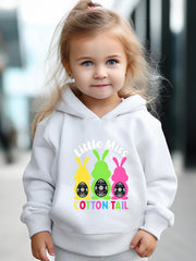 2pcs Bunny Hoodie Pants Set Girls Easter Spring Fall Sports Gift