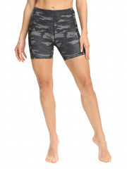 Camouflage Running Yoga Shorts High Waist Biker Shorts