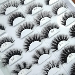 Soft and Natural 3D Mink False Eyelashes Bulk Pack with Carrying Case