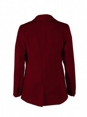 Solid Blazer Open Front Long Sleeve Work Office Outerwear