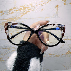 Vintage Cat Eye Clear Lens Glasses Anti Light Eyewear