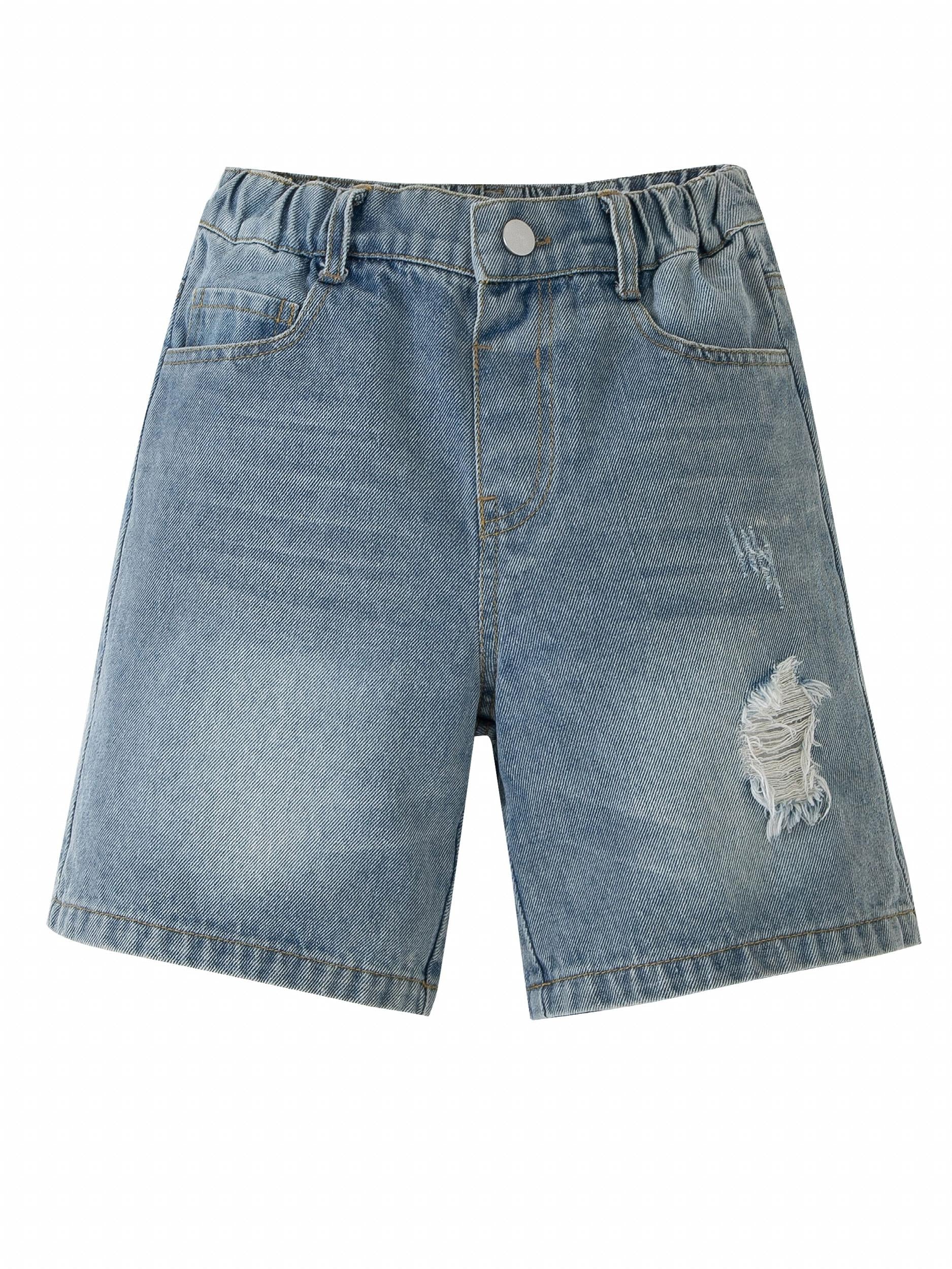 Boys Ripped Denim Shorts for Summer