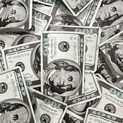 100pcs $ Sign Pattern Mylar Bags Smell Proof & Lightweight Money Bags