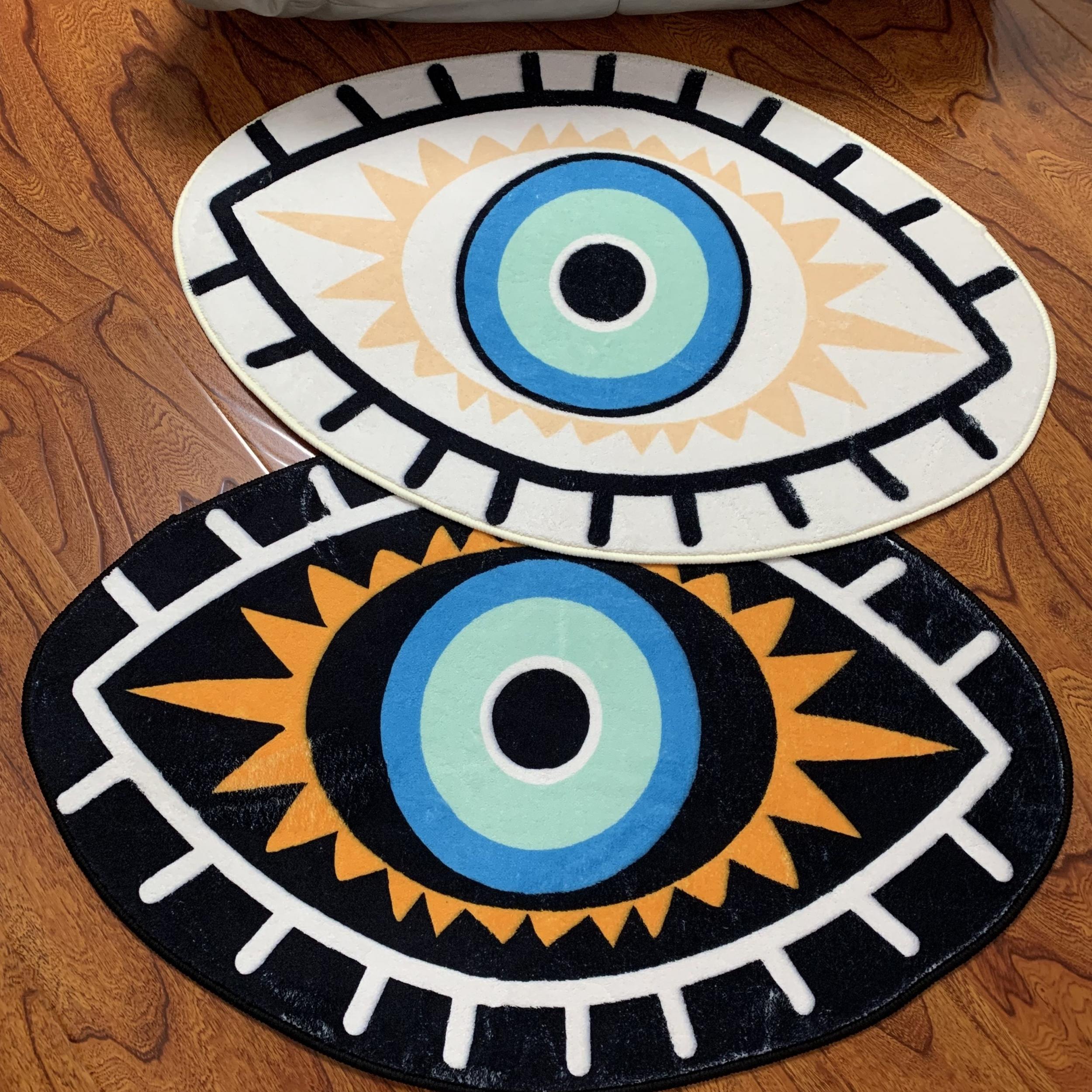Eyes Shaped Area Rug for Living Room Bedroom Nursery Halloween Decor
