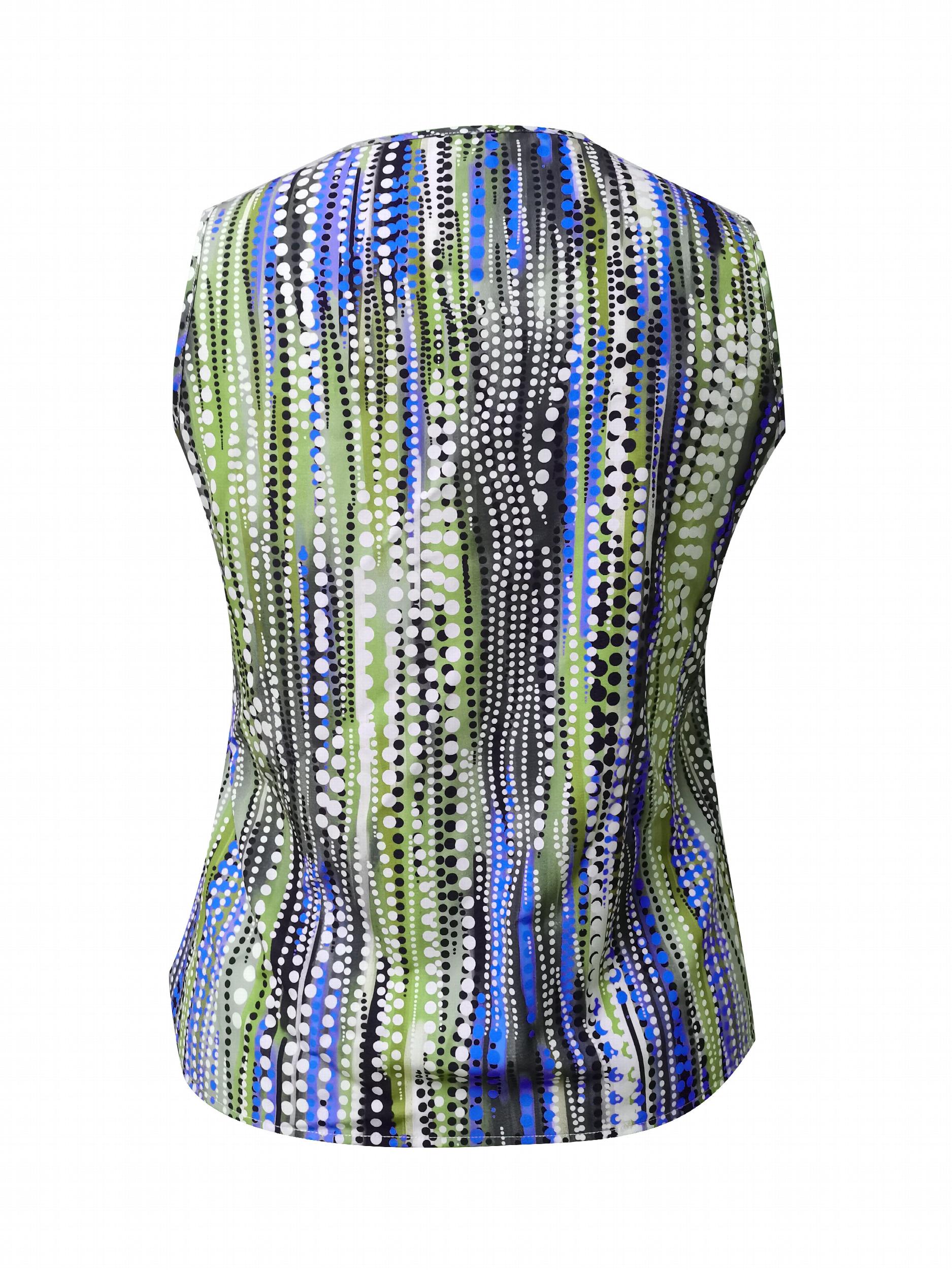 Tank Top Women's Colorblock Dot Print V Neck Vest