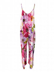 Graphic Print Cami Jumpsuit Sleeveless Wide Leg