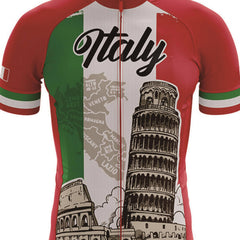 Italia Men's Cycling Jersey - Quick Dry Short Sleeve Shirt