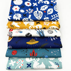 6pcs Soft Cotton Printed Fabric Plant Twill Sheet DIY Patchwork