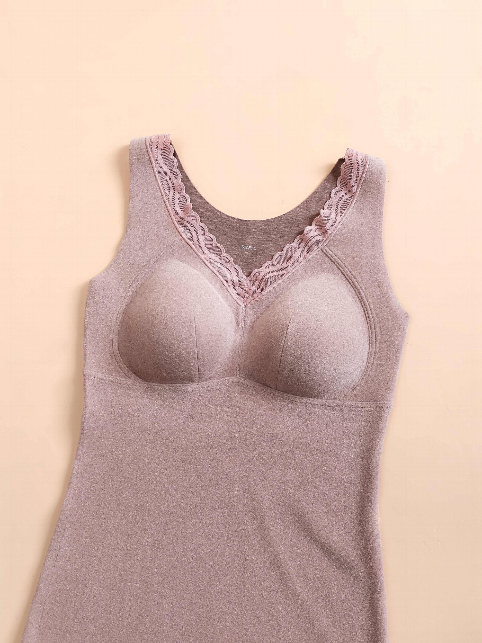 Lace Thermal Underwear V Neck Sleeveless Top