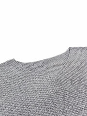 Casual Sweater Women's Plus Solid Batwing Sleeve V Neck Loose Sweater