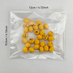 28 Yellow Human Shaped Building Block Accessories Set