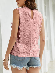 Summer Lace Tank Top V Neck Sleeveless