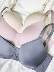 3 Pack Plus Size Bra Set Women's Plus Molded Cup Smoothing