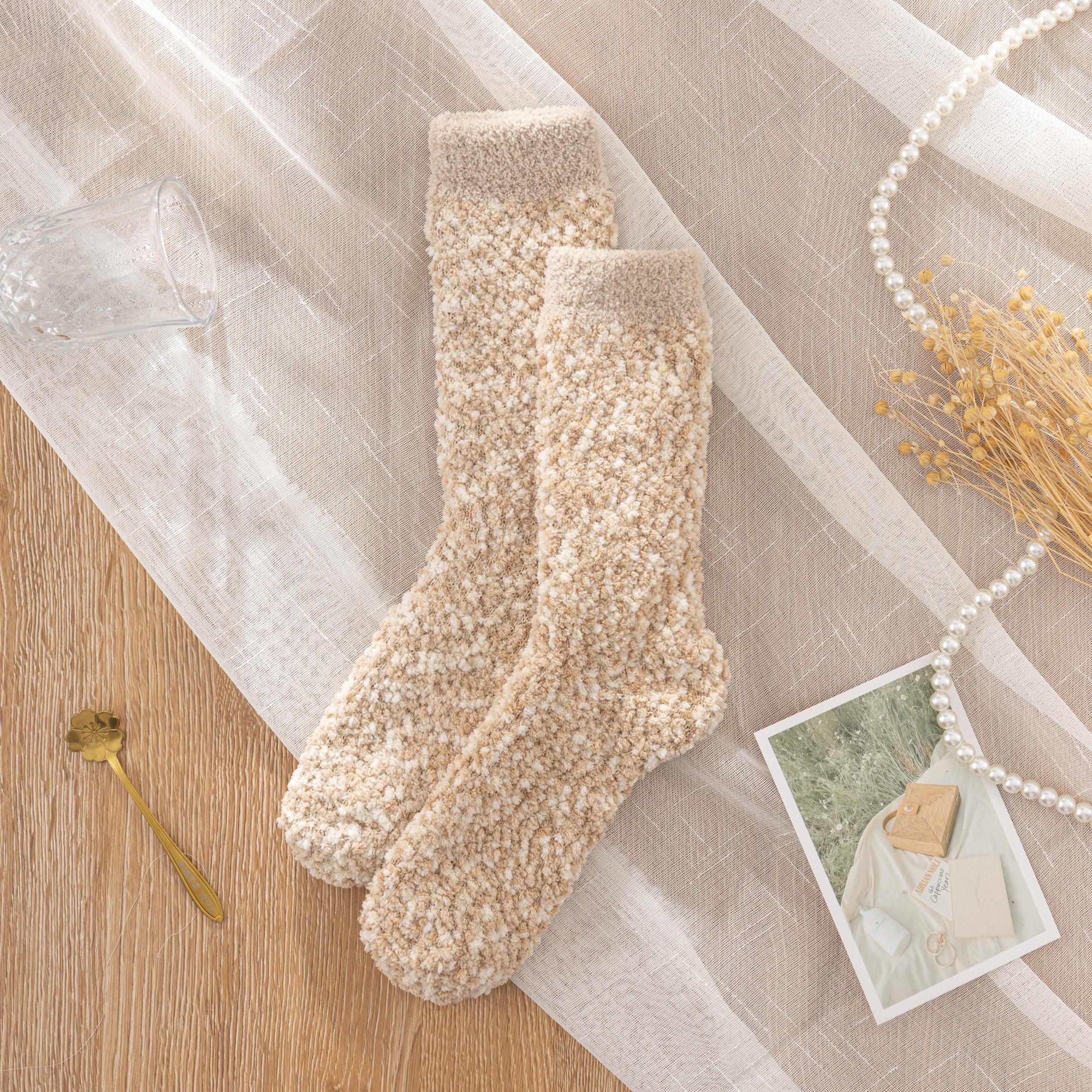 Fuzzy Floor Socks Crew Home Socks Women's Stockings
